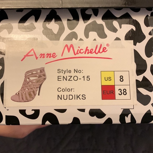 Anne Michelle suede gladiator booties/pumps - Picture 12 of 14